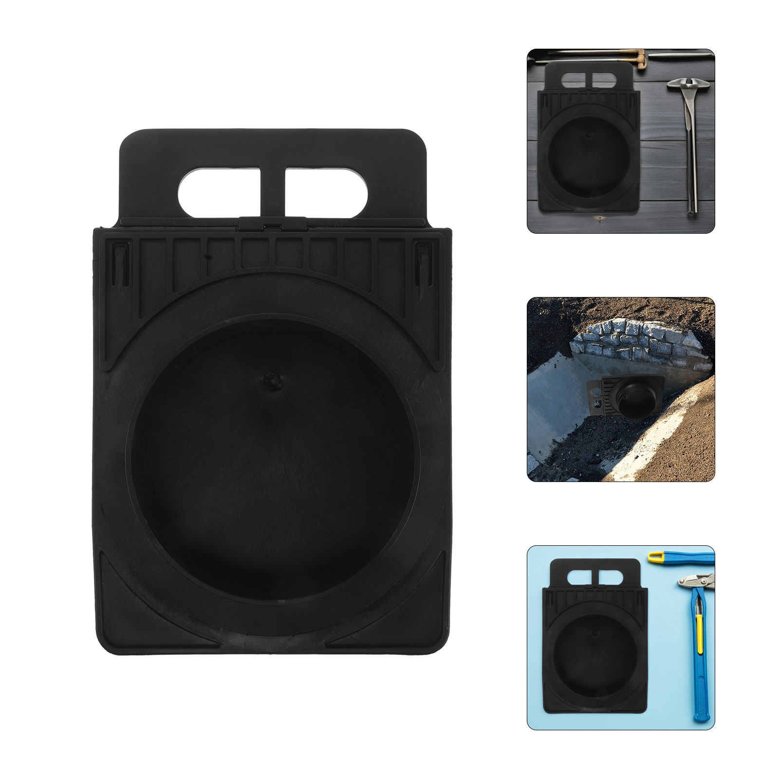 Farming In Agriculture - Black Plastic Farm Drainage Outlet Agricultural
