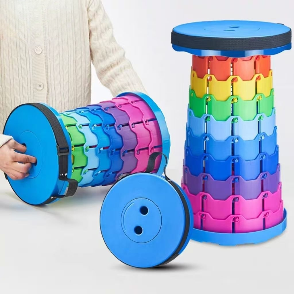 Farming And Agriculture - Rainbow Telescopic Camping Stool Portable Thickened