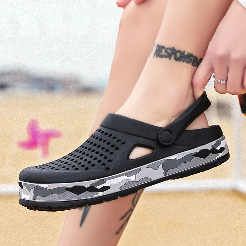 Summer Men Shoes Clogs Slipper - Farming And Agriculture review and price