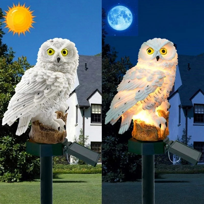 Solar Owl Statue Garden Light  - Farming And Agriculture review and price